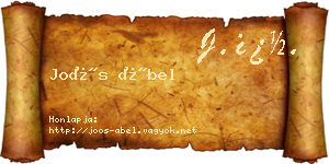 Joós Ábel névjegykártya